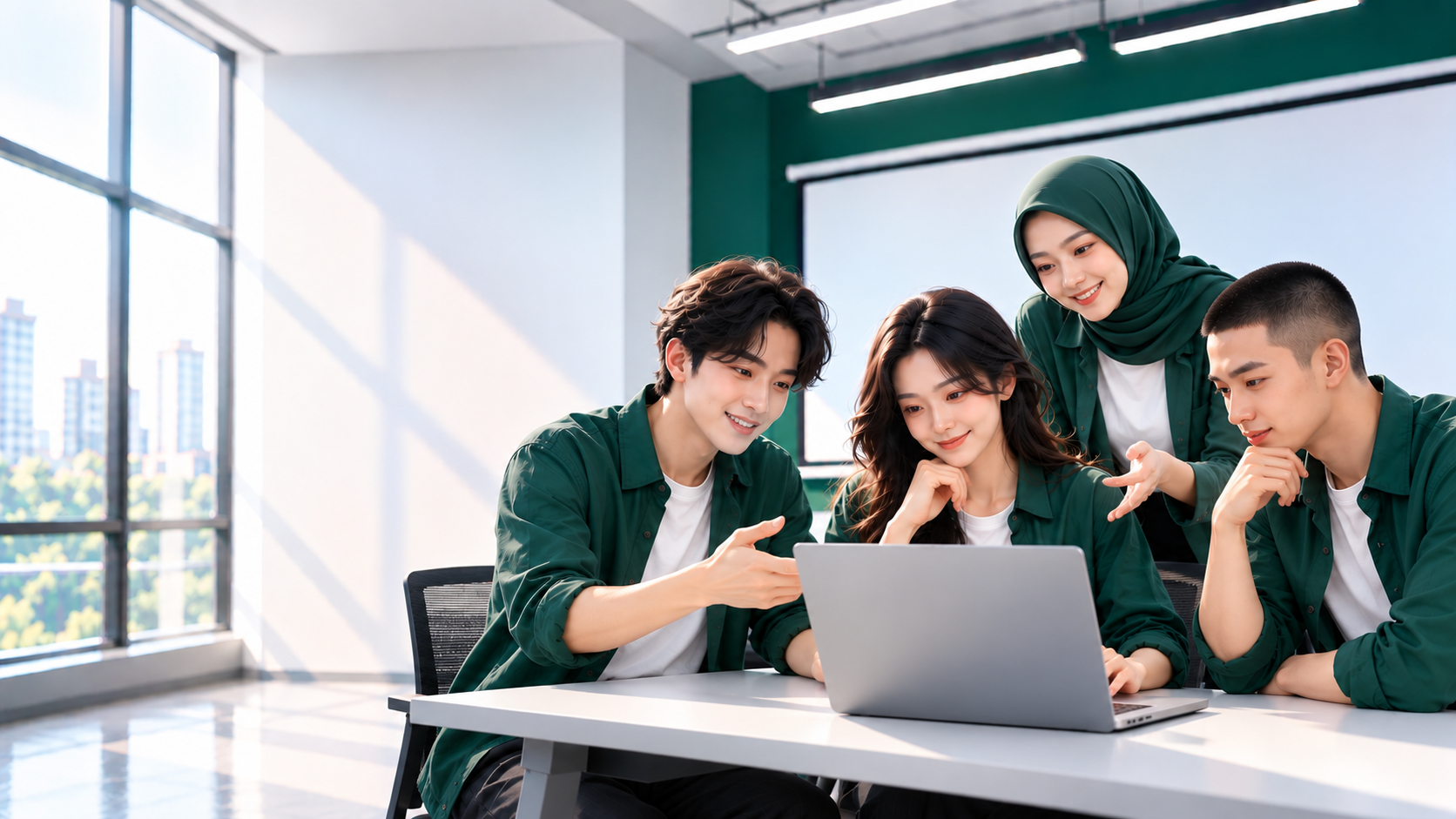 Corporate professionals applying artificial intelligence to workplace workflows